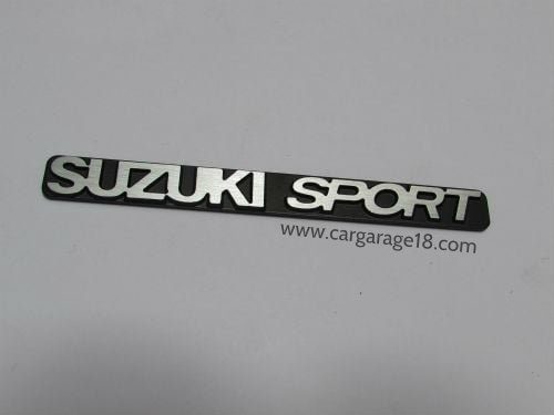 SIZE 104x10mm BLACK SILVER SUZUKI SPORT EMBLEM