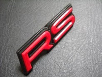 RED RS GRILLE EMBLEM FOR HONDA