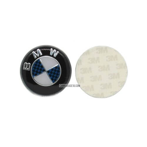 SIZE 45mm BLUE CARBON STEERING WHEEL EMBLEM FOR BMW