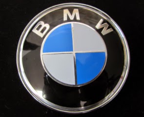 SIZE 58mm BLUE CHROME WHEEL CENTER CAP FOR BMW