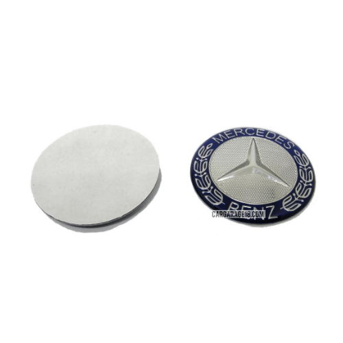 SIZE 52mm BLUE MERCEDES BENZ STEERING WHEEL EMBLEM