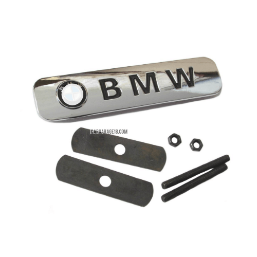 CHROME BLACK GRILLE EMBLEM FOR BMW