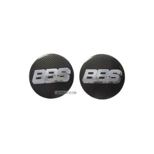 SIZE 58mm BLACK SILVER CARBON BBS LOGO WHEEL CENTER CAP