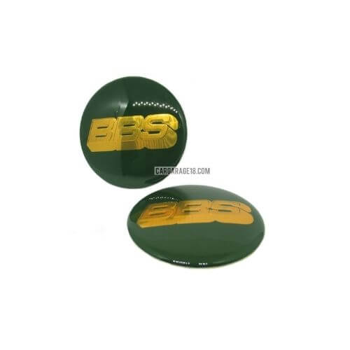 SIZE 68mm GREEN GOLD BBS LOGO WHEEL CENTER EMBLEM