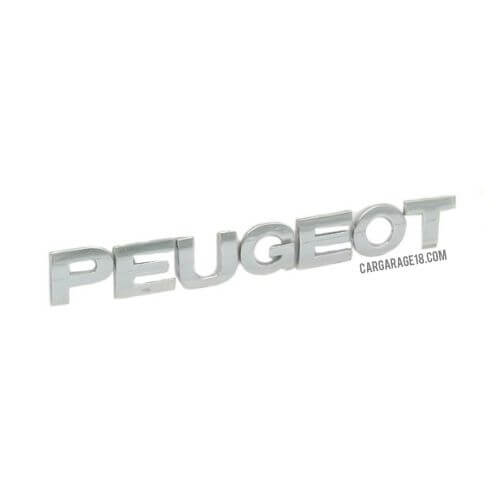 SIZE 195x25mm CHROME PEUGEOT LETTER EMBLEM