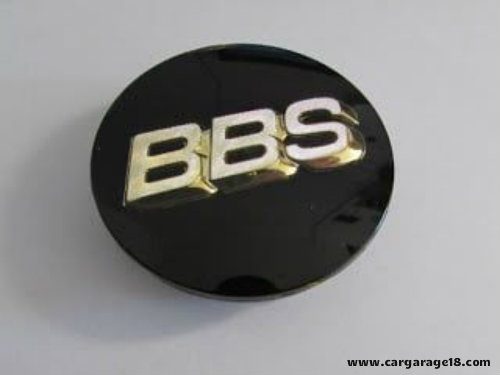 SIZE 68mm BLACK GOLD COLOUR BBS LOGO WHEEL CENTER CAP