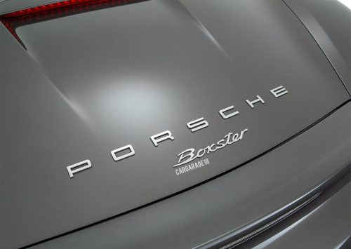 SIZE 285×35mm SILVER Boxster LETTER EMBLEM FOR PORSCHE