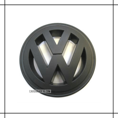 SIZE 15.3cm MATTE BLACK VOLKSWAGEN LOGO EMBLEM