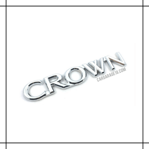 SIZE 14.3x2.5cm CHROME CROWN LETTER EMBLEM FOR TOYOTA