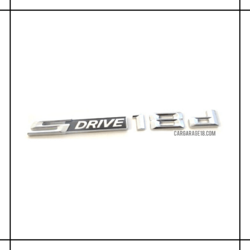 BLACK CHROME S DRIVE 18d EMBLEM FOR BMW