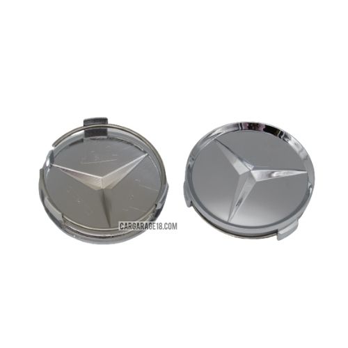 SIZE 75mm FULL CHROME MERCEDES BENZ WHEEL CENTER CAP