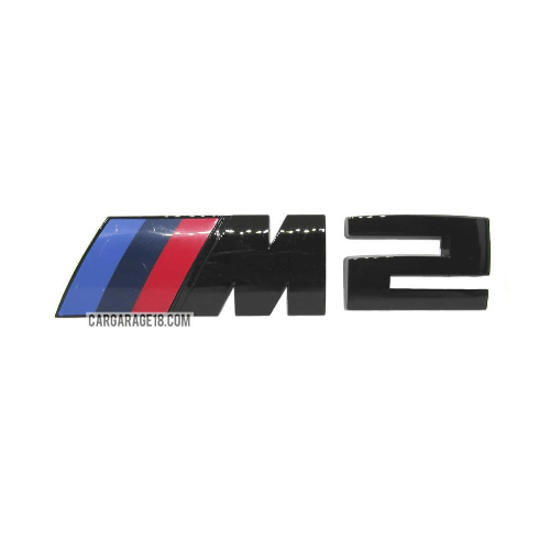 GLOSSY BLACK EMBLEM ///M2 SIZE 11.5x2.5cm FOR BMW