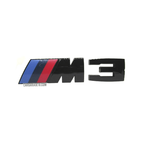 GLOSSY BLACK EMBLEM ///M3 SIZE 11.5x2.5cm FOR BMW