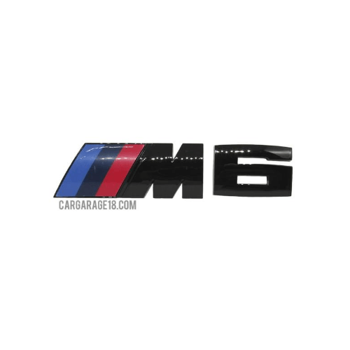 GLOSSY BLACK EMBLEM ///M6 SIZE 11.5X2.5CM FOR BMW