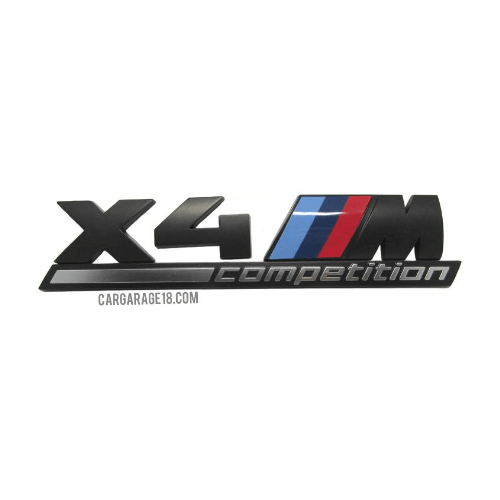 MATTE BLACK EMBLEM X4 ///M competition SIZE 17.5x4CM FOR BMW