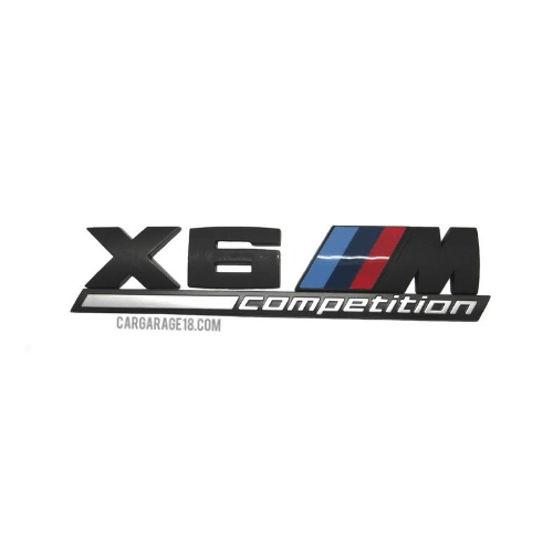 MATTE BLACK EMBLEM X6 ///M competition SIZE 17.5x4CM FOR BMW