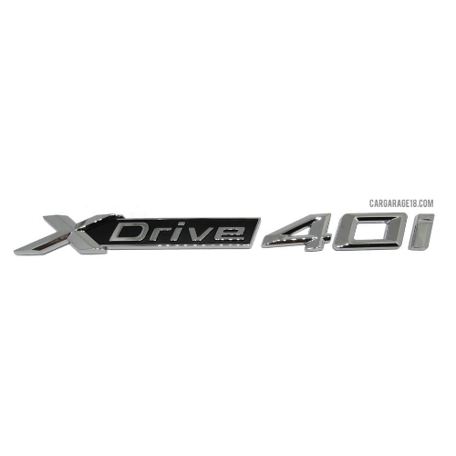 CHROME XDRIVE 40i EMBLEM FOR BMW