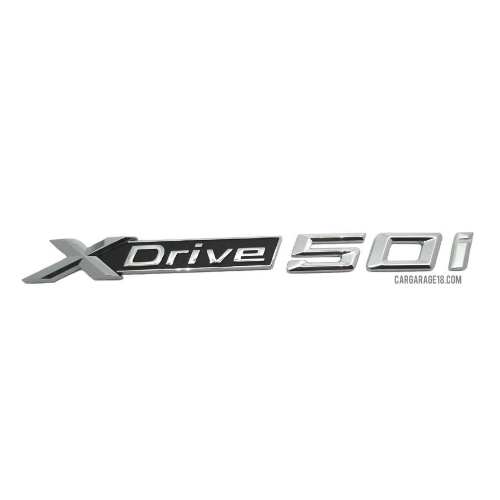 CHROME XDRIVE 50i EMBLEM FOR BMW