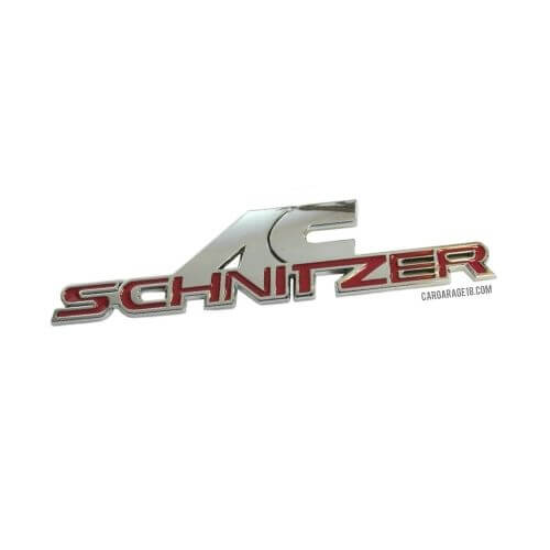 RED CHROME AC SCHNITZER EMBLEM SIZE 141x31mm FOR BMW