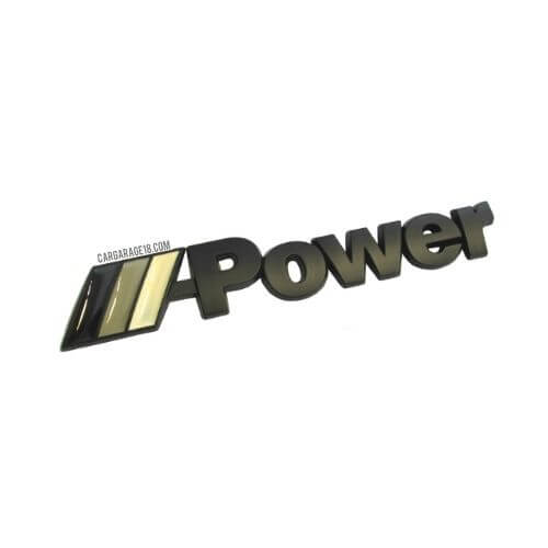 GREY BLACK M POWER EMBLEM SIZE 140x25mm FOR BMW