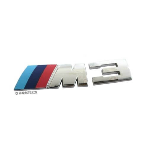 CHROME ///M3 EMBLEM SIZE 110x25mm FOR BMW