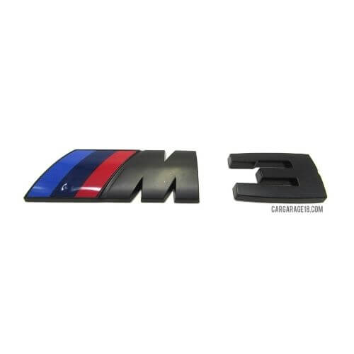 MATTE BLACK ///M3 EMBLEM SIZE 90x20mm FOR BMW