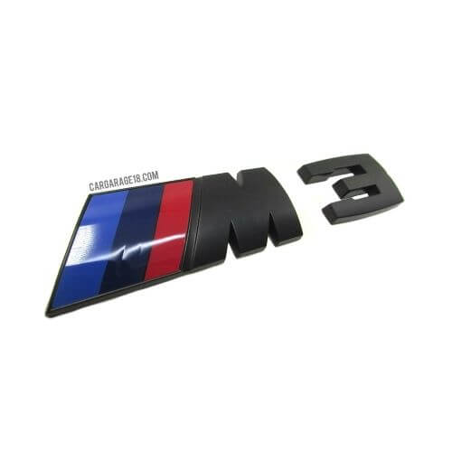 MATTE BLACK ///M3 EMBLEM SIZE 122x25mm FOR BMW