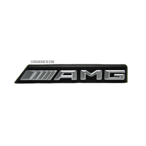 BLACK SILVER AMG GRILLE EMBLEM ALOY MATERIALS FOR MERCEDES BENZ