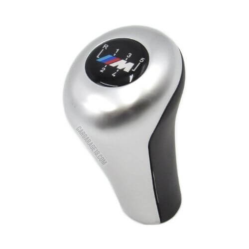 SILVER BLACK MANUAL SHIFT KNOB MTECH LOGO FOR BMW E30, E34, E36, E39