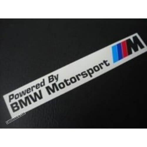 POWERED BY BMW MOTORSPORT STICKER