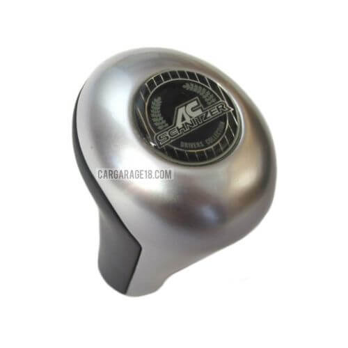 SILVER BLACK MANUAL SHIFT KNOB AC SCHNITZER LOGO STRIPES FOR BMW E30, E36