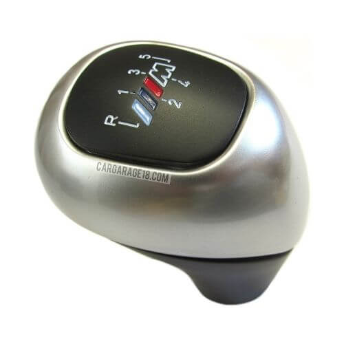 SILVER BLACK MANUAL SHIFT KNOB MTECH LOGO FOR BMW