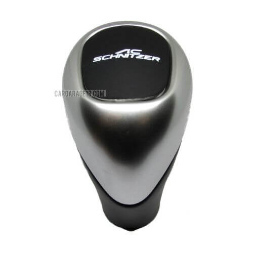 SILVER BLACK MANUAL SHIFT KNOB AC SCHNITZER LOGO FOR BMW E30, E36