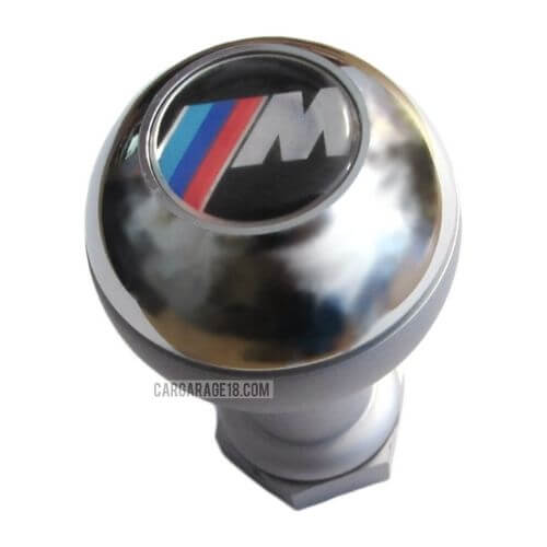 SILVER CHROME MANUAL SHIFT KNOB MTECH LOGO FOR BMW