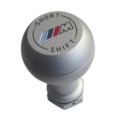 SILVER MANUAL SHIFT KNOB MTECH LOGO BMW LOGO FOR BMW E30, E36