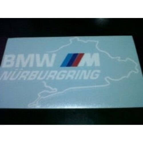 WHITE BMW GERMANY'S NURBURGRING ISLAND MAP STICKER