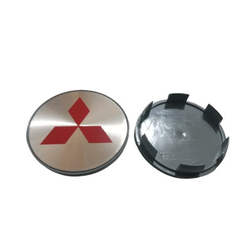 Size 68mm Chrome Red Wheel Center Cap For Mitsubishi