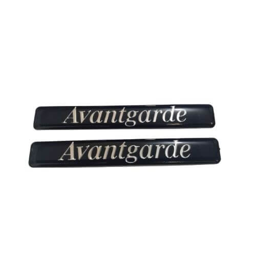 Side 10.5x1.5cm Black Avantgarde Side Emblem For Mercedes Benz